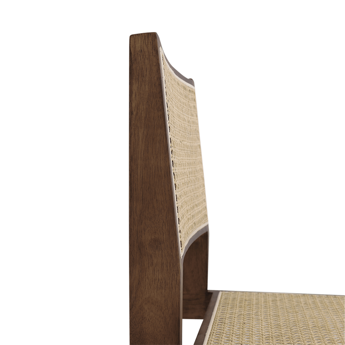 Stoel JAKI Ash Wood Walnut/Rotan  Stoel JAKI Ash Wood Walnut/Rotan