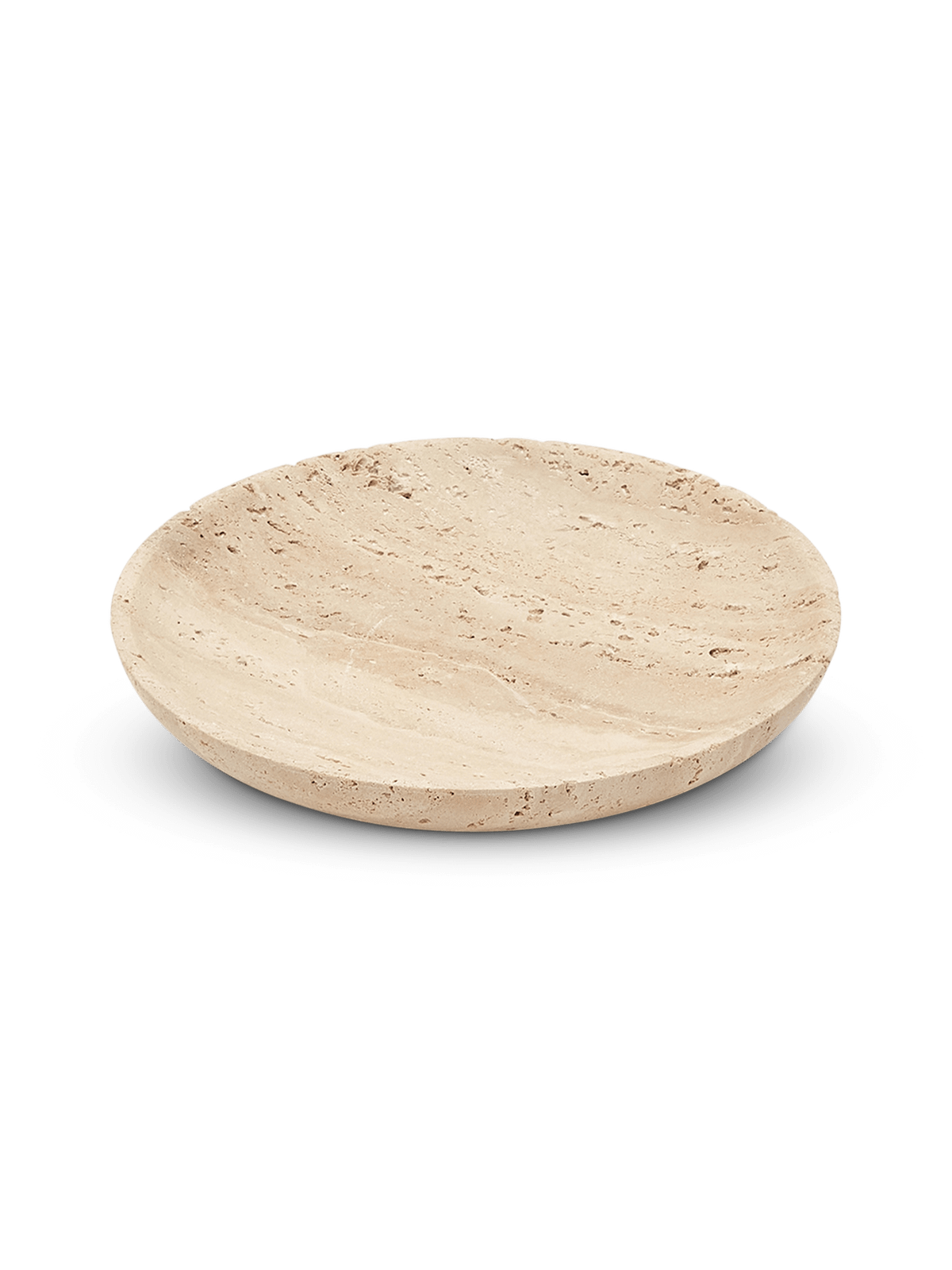 Madlena dessertbord van beige travertijn