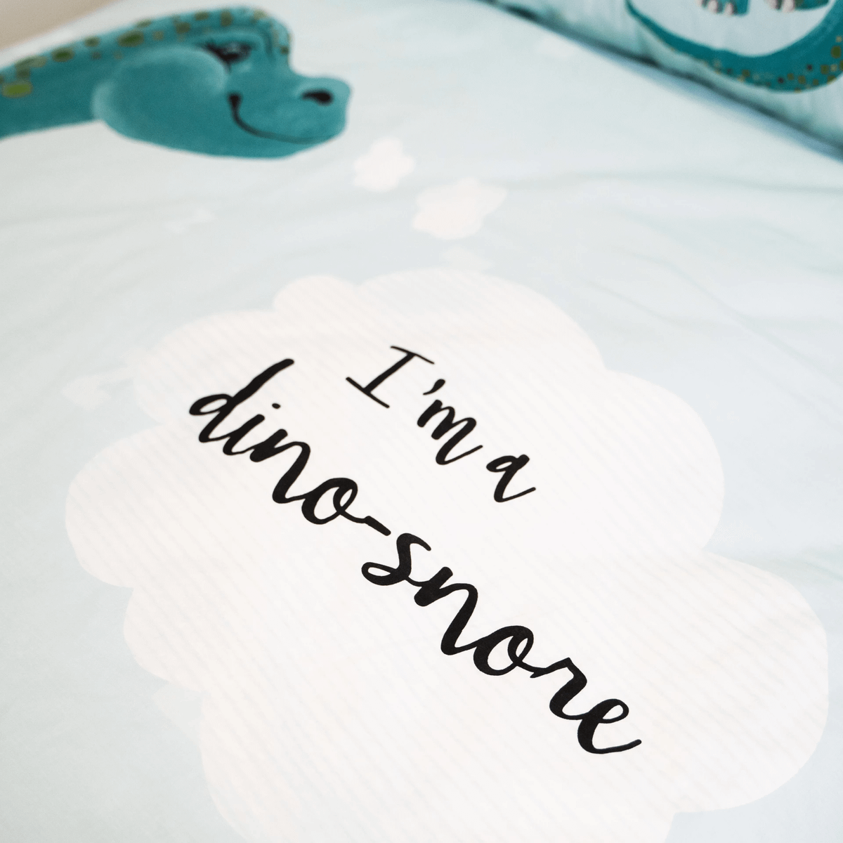 Dekbedovertrek I'M A DINO SNORE 140x220