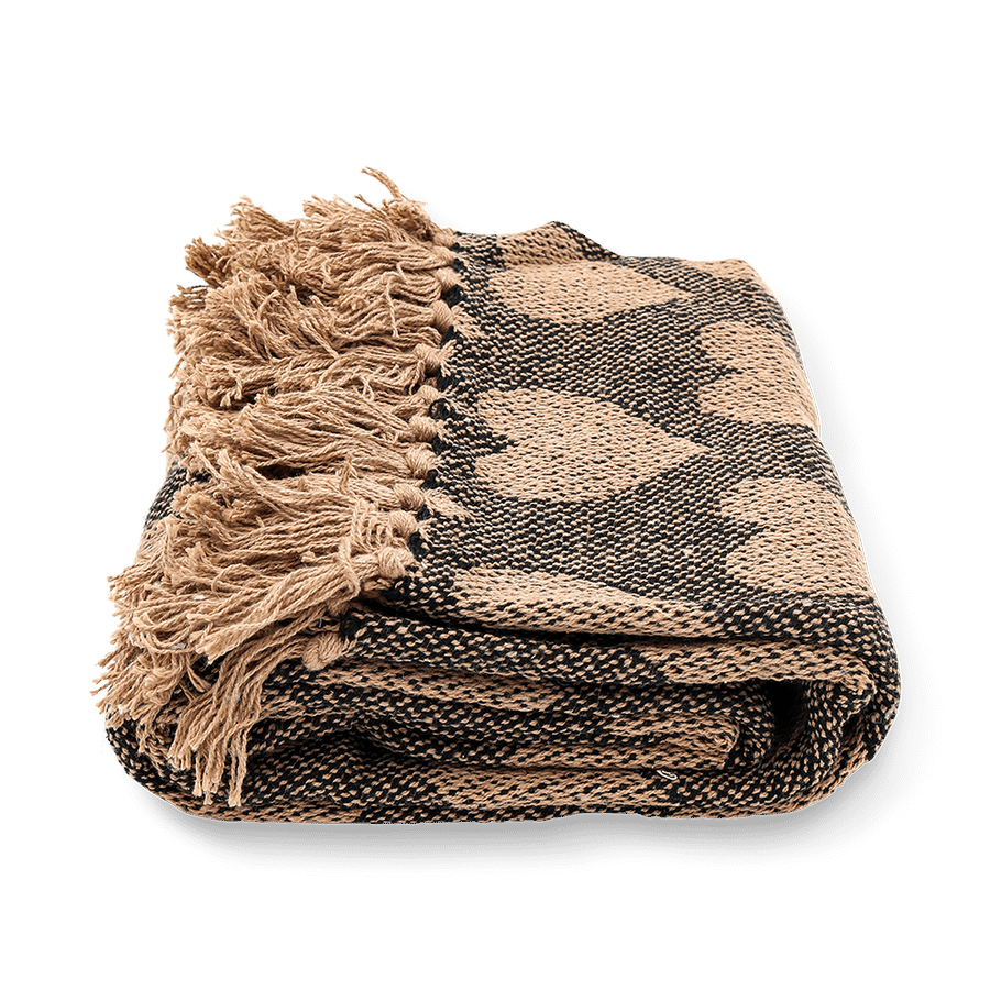 Plaid HARTS Beige/Zwart Plaid HARTS Beige/Zwart