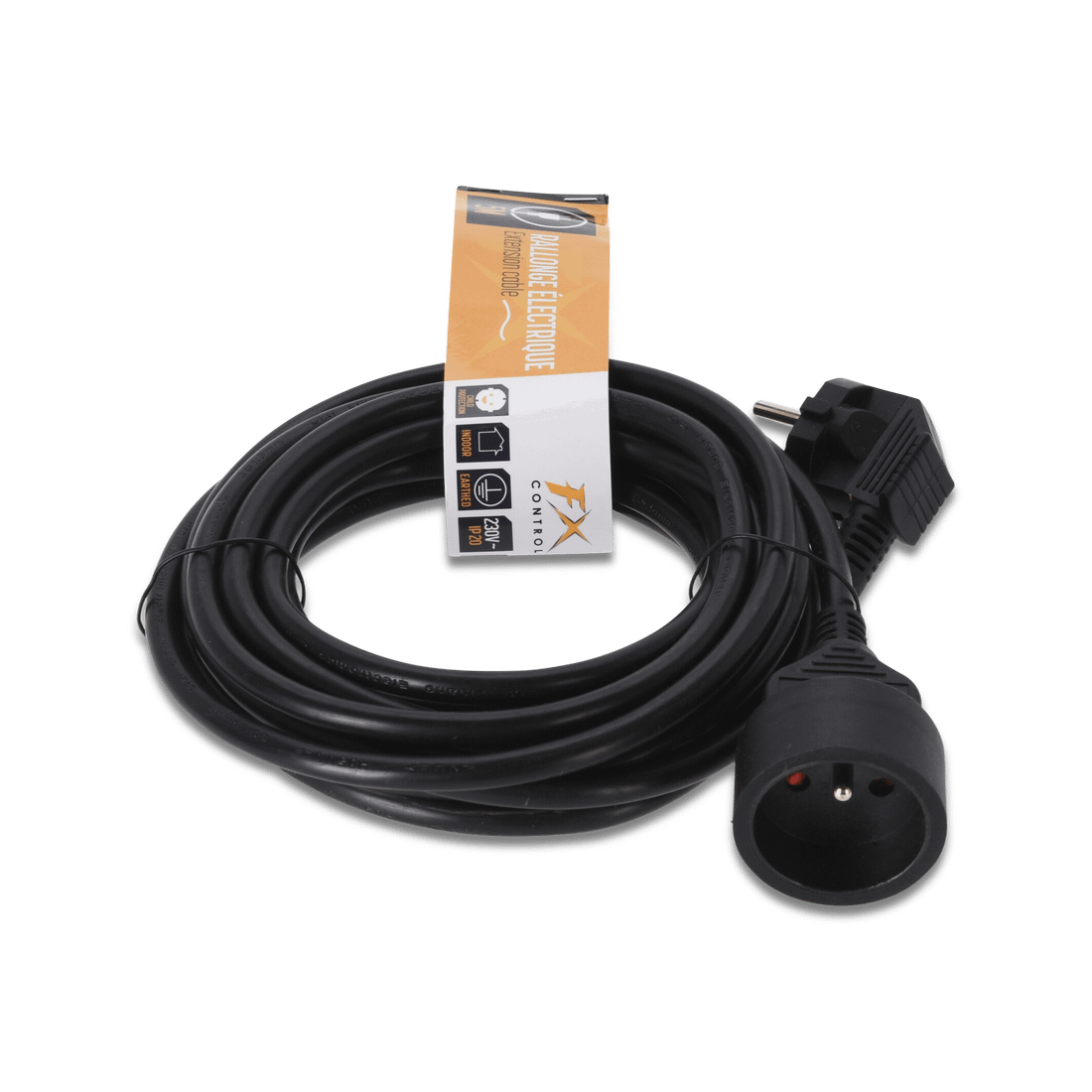 Verlengsnoer ELLEXIS 5m Zwart Verlengsnoer ELLEXIS 5m Zwart