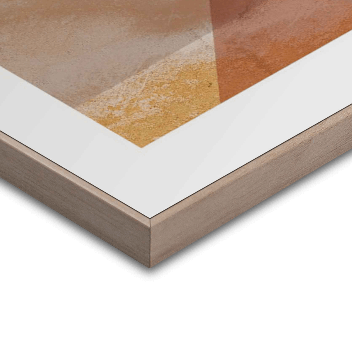 Slim Frame Wood Abstract Sun