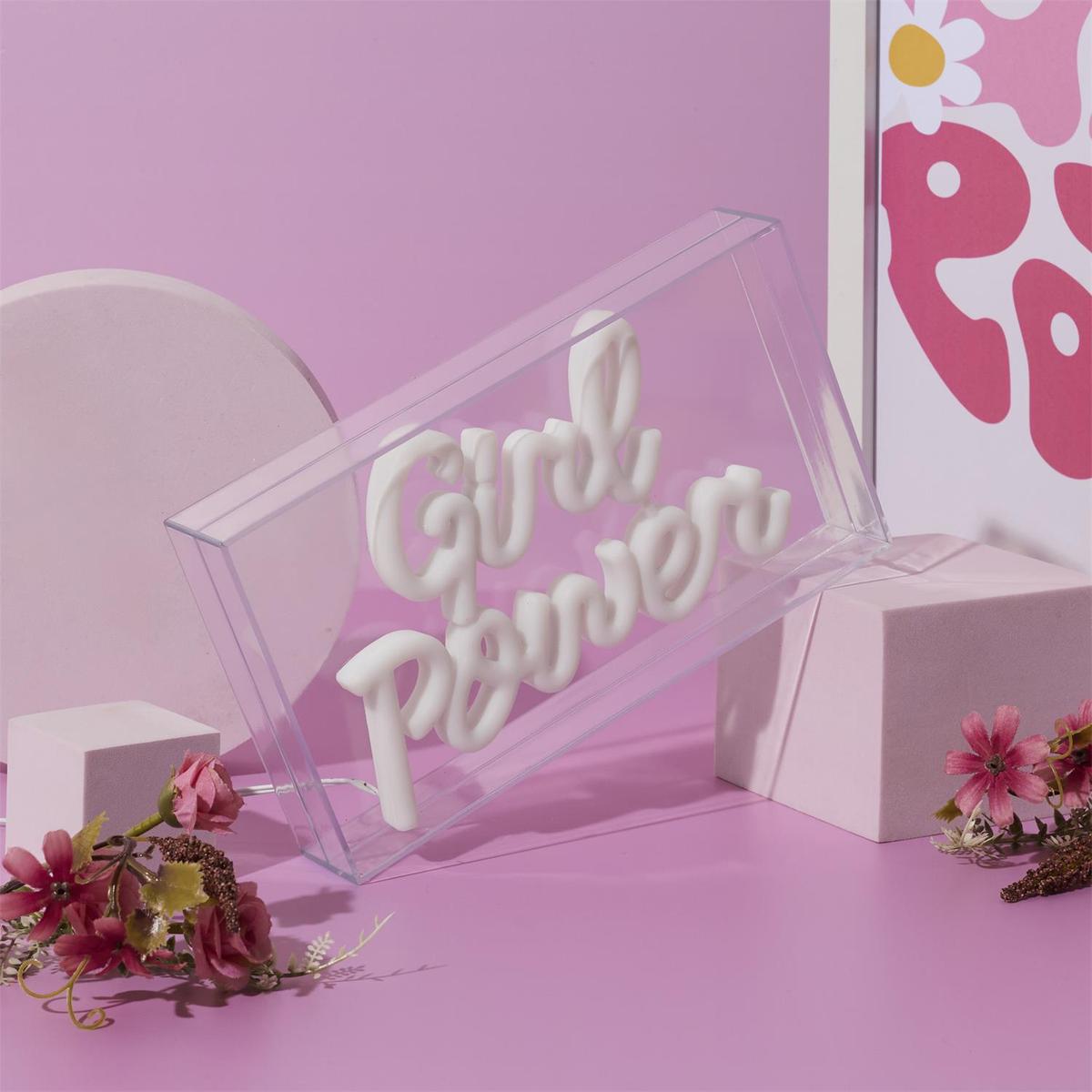 Tafellamp GIRL POWER LED Roze