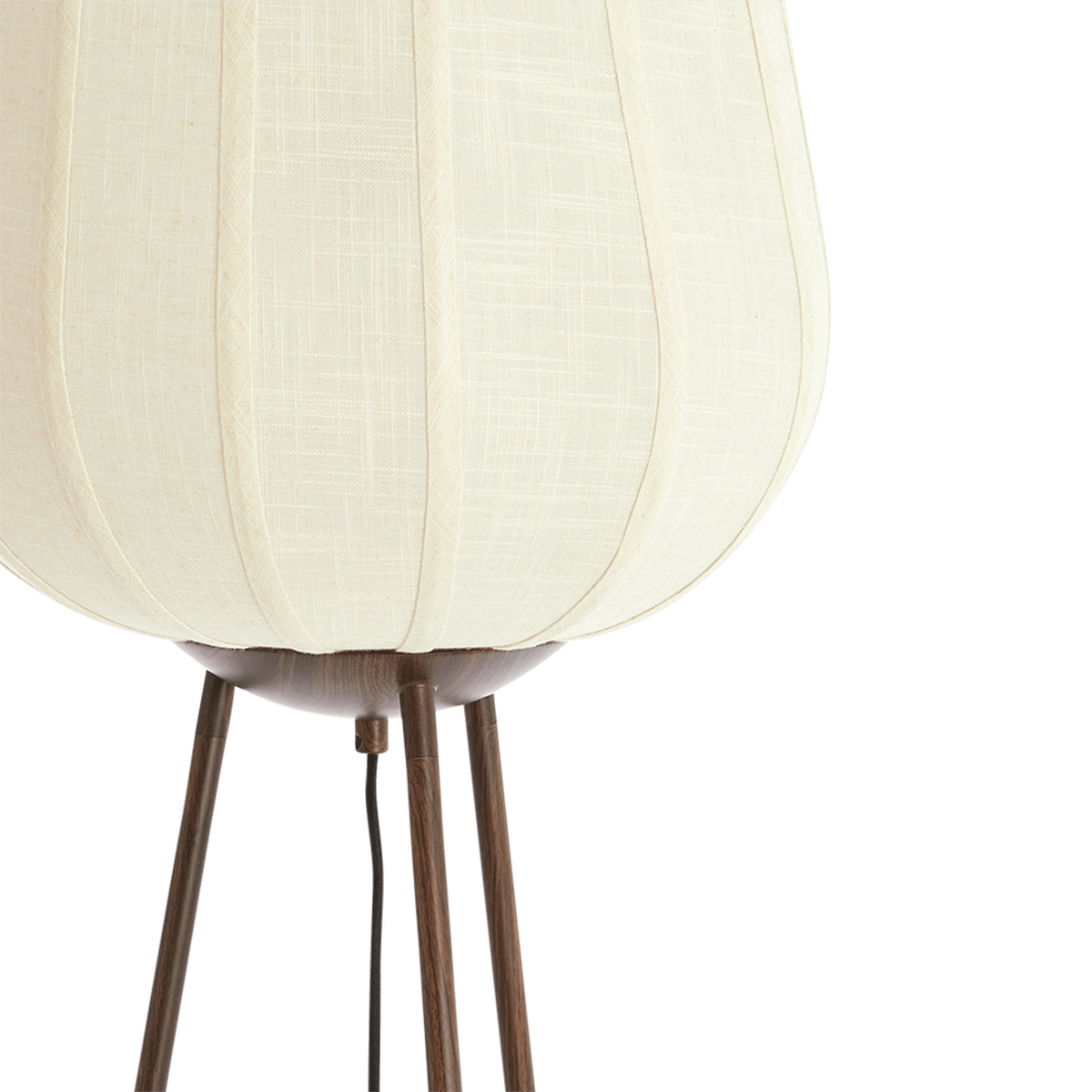 Vloerlamp BIBURY Bruin/Kap Wit