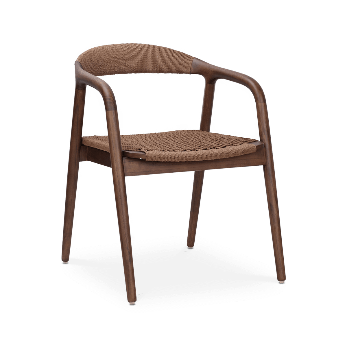 Armstoel OLAN Ash Wood Walnut/Brown Weave