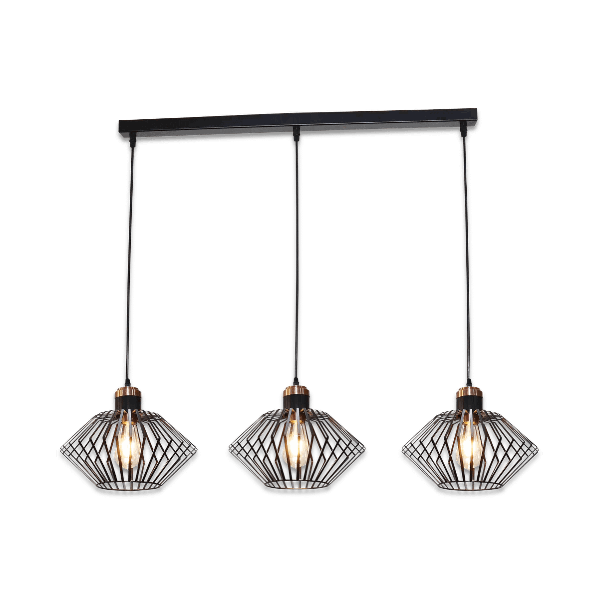 Pendel SHURU 3Del. Lang Zwart/Koper