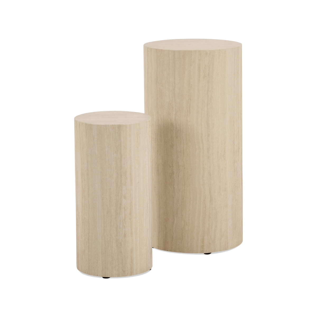 Piedestals LIVA S/2 Rond Travertijnlook
