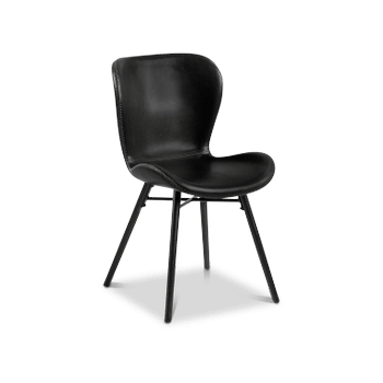 Stoel PLATS PU Retro Black Stoel PLATS PU Retro Black