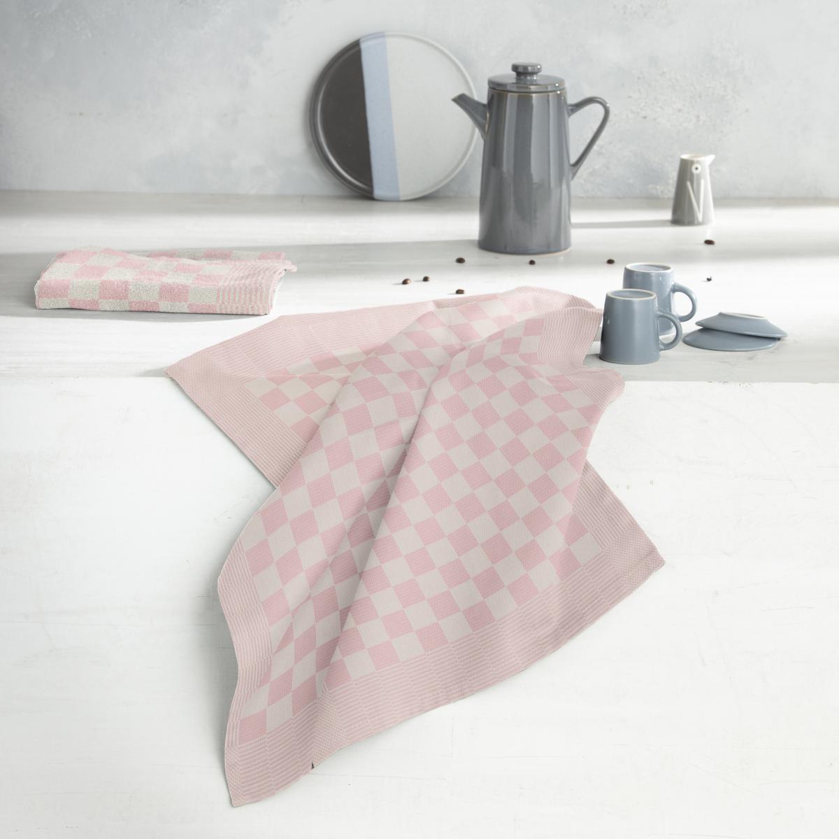 Keukendoek DDDDD 50x55 Pastel Roze