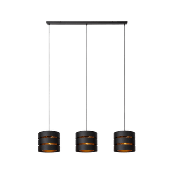 Hanglamp ROSAS 3Del. Lang Zwart/Goud Hanglamp ROSAS 3Del. Lang Zwart/Goud