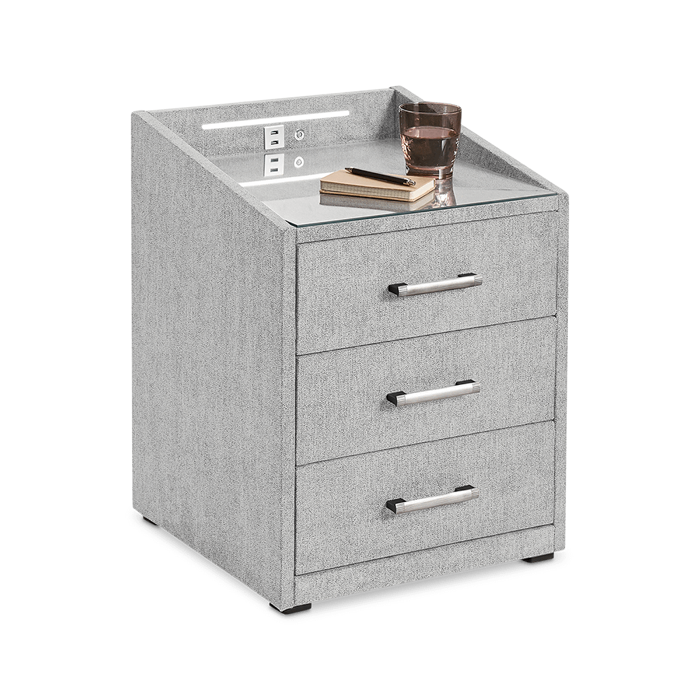 Nachttafel SELISA met led/usb Uran 01 Silver