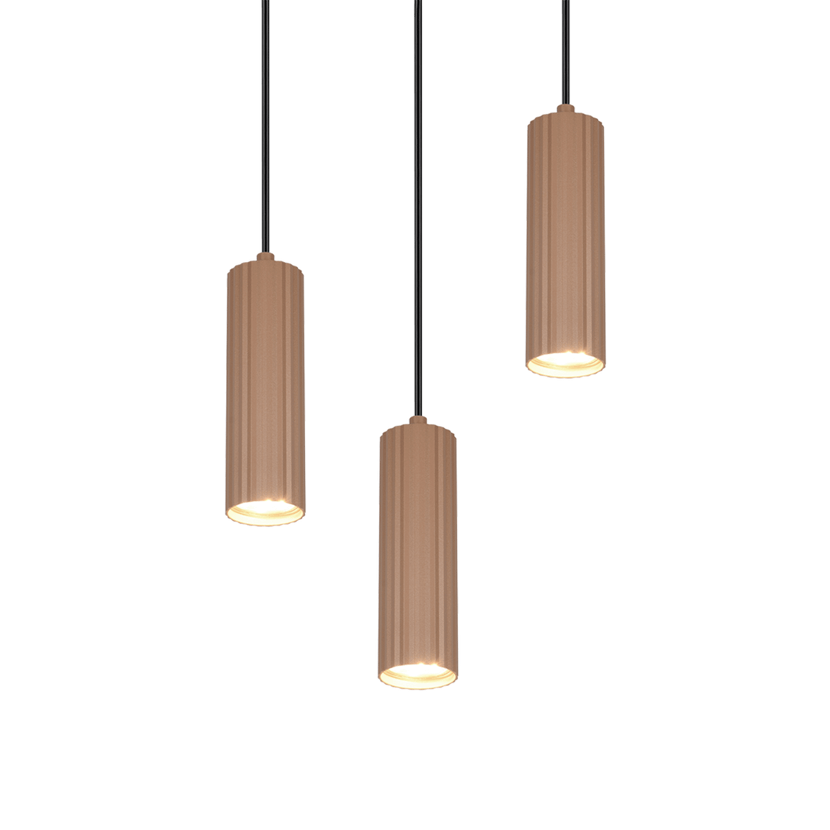 Hanglamp SOKA 3Del. Metaal Coffee