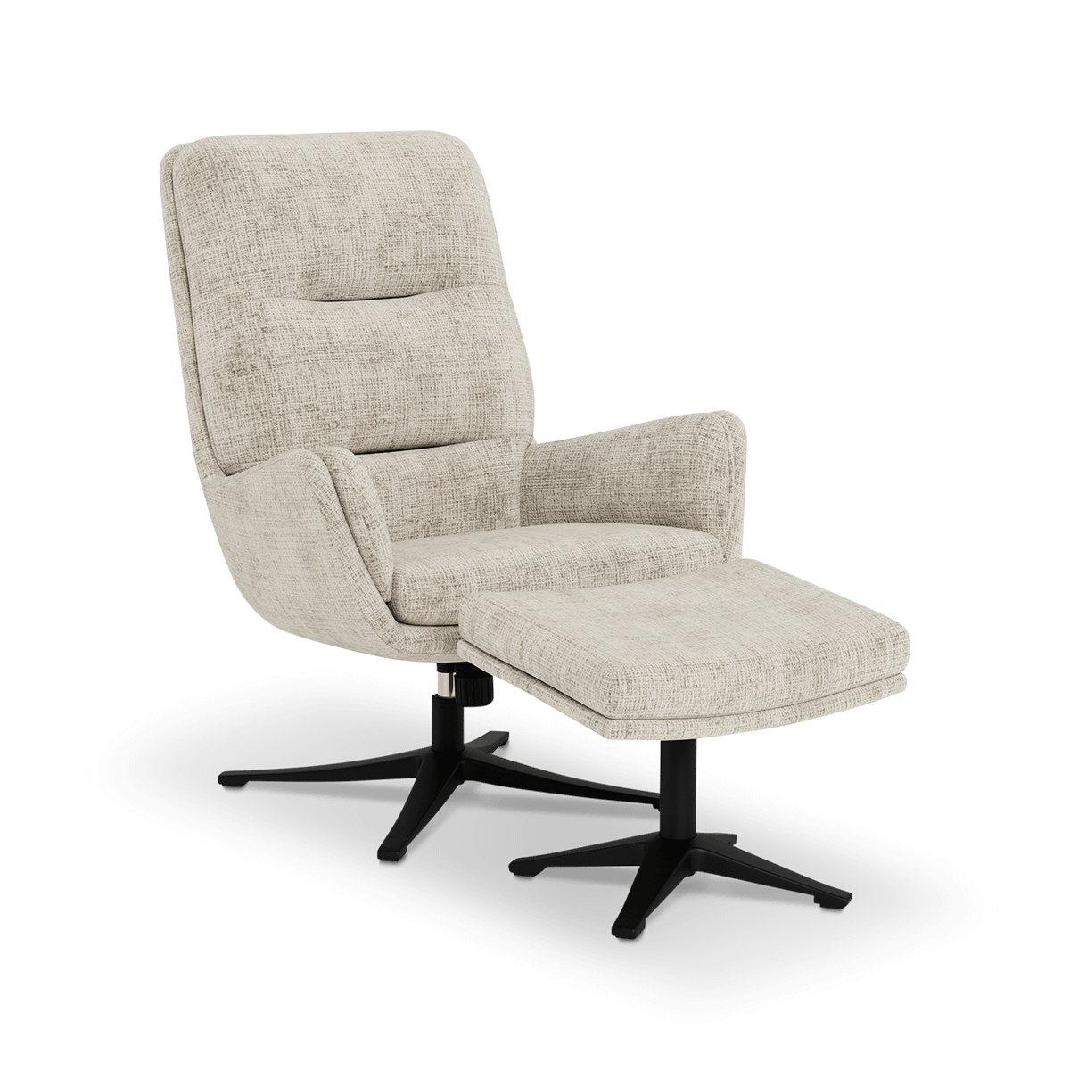 Relaxfauteuil met Poef VALTER Juto Beige