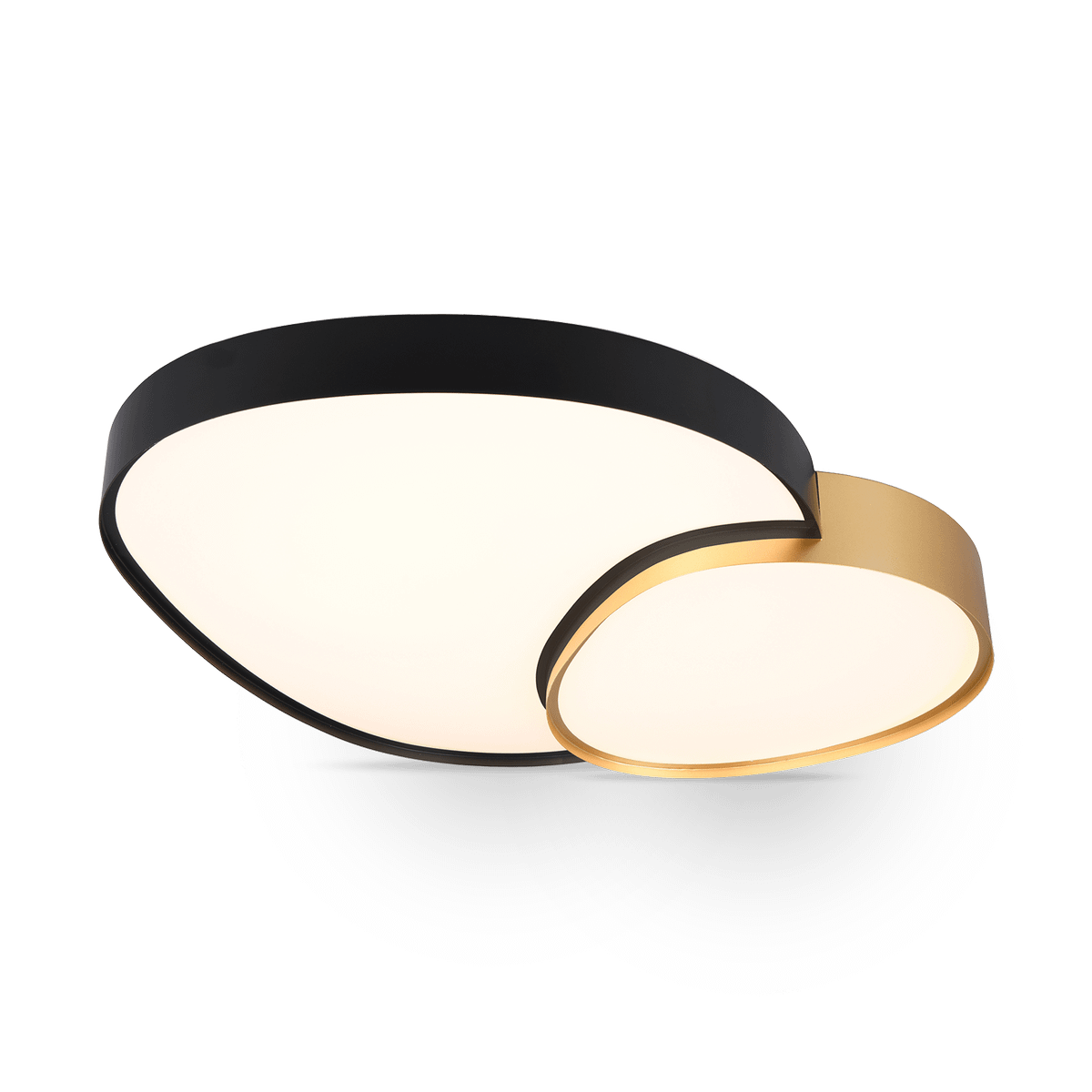 Plafonnier RISE XL Met. Mat Zwart/Goud