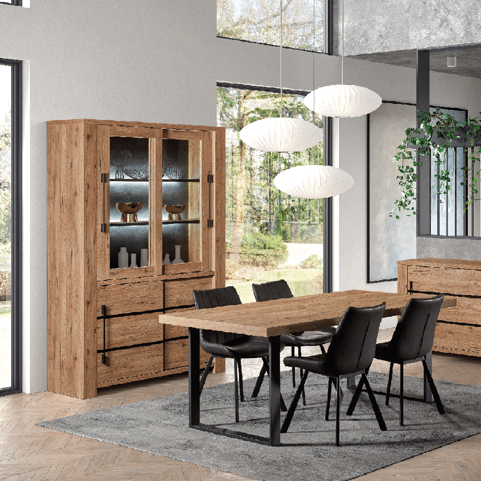 Vitrinekast SANS Scarlet Oak B146