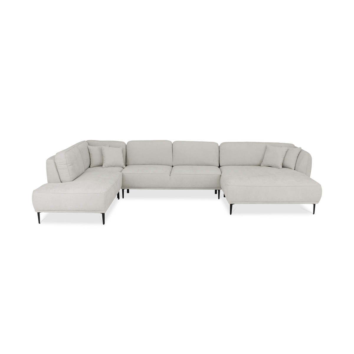 Hoeksalon CALABRIA Grijs Longchair Rechts B396