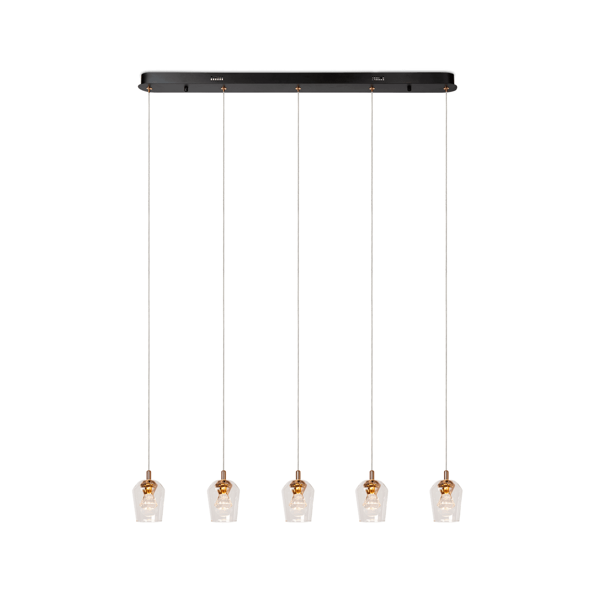 Hanglamp BERLIANE 5Del. Lang Transparant