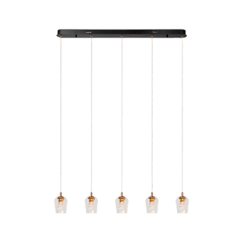 Hanglamp BERLIANE 5Del. Lang Transparant Hanglamp BERLIANE 5Del. Lang Transparant