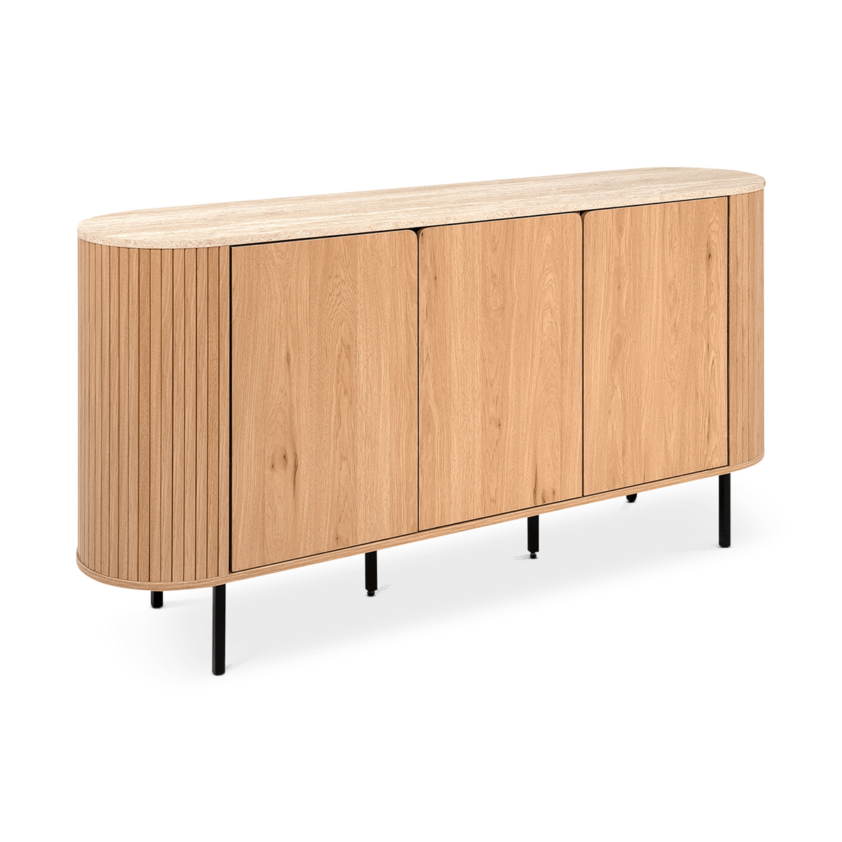 Dressoir MALIK Eik/Travertijn B160