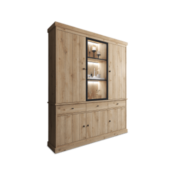 Vitrinekast CASTELLO B182 Lichte Eik Vitrinekast CASTELLO B182 Lichte Eik