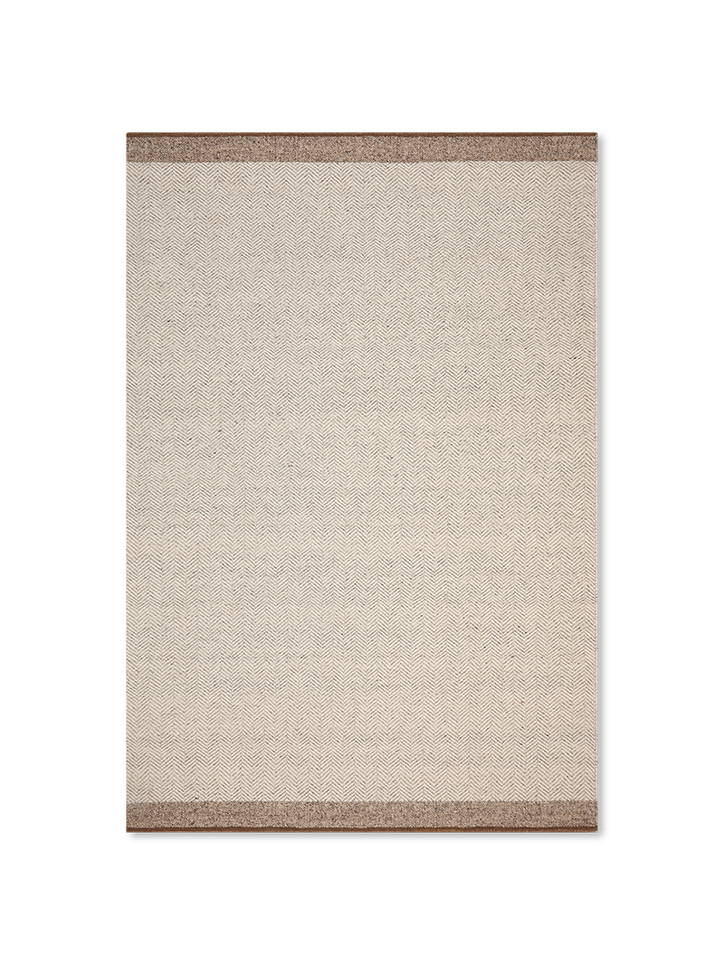 Nifelia jacquard wollen vloerkleed beige 200 x 300 cm