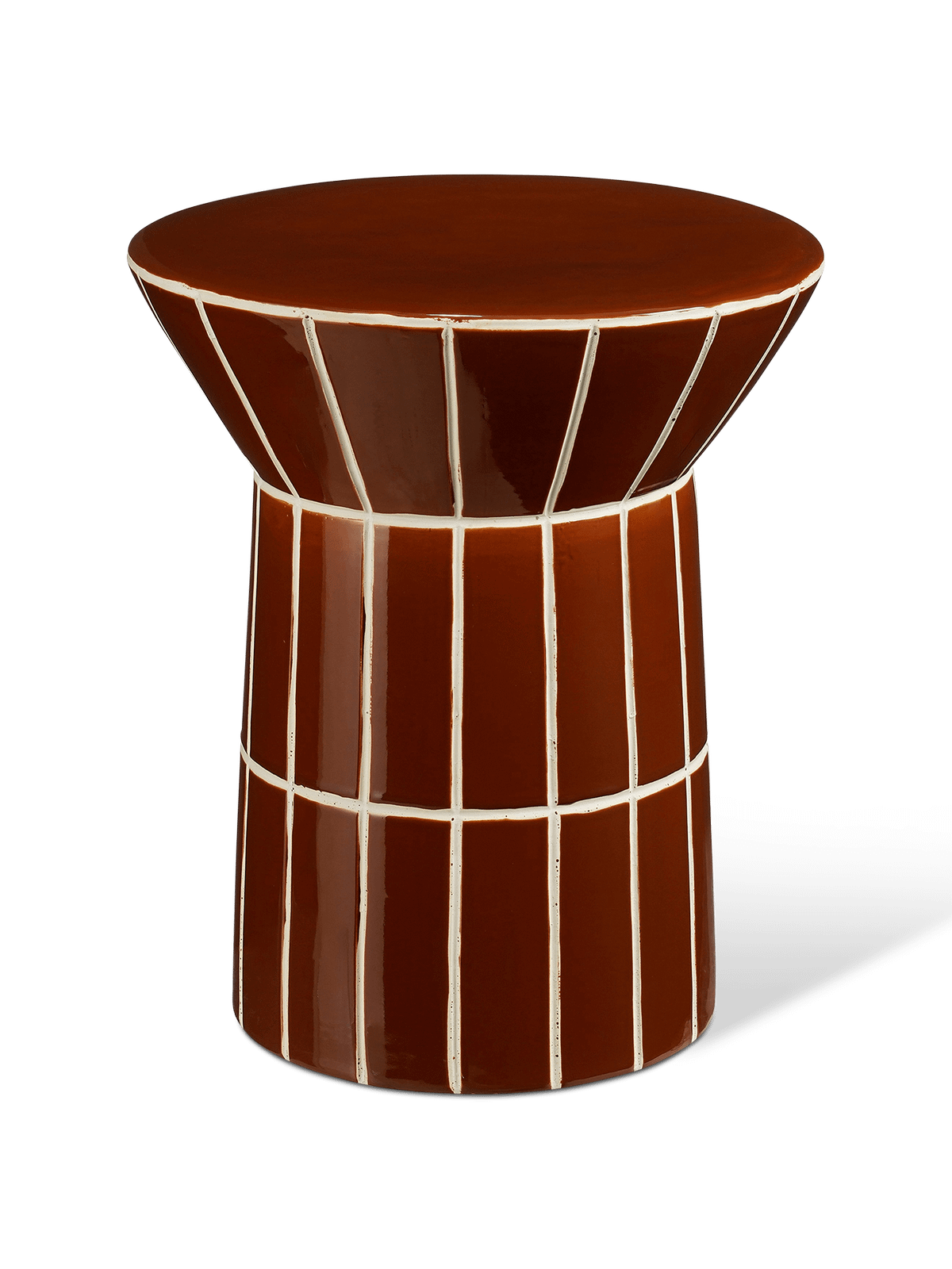 Bijzettafel Teglia Rond Bruin