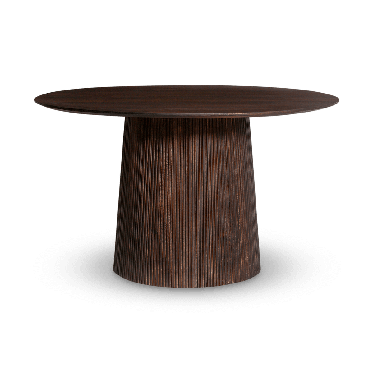 Eettafel DOMINGO Mango Donkerbruin Ø130 