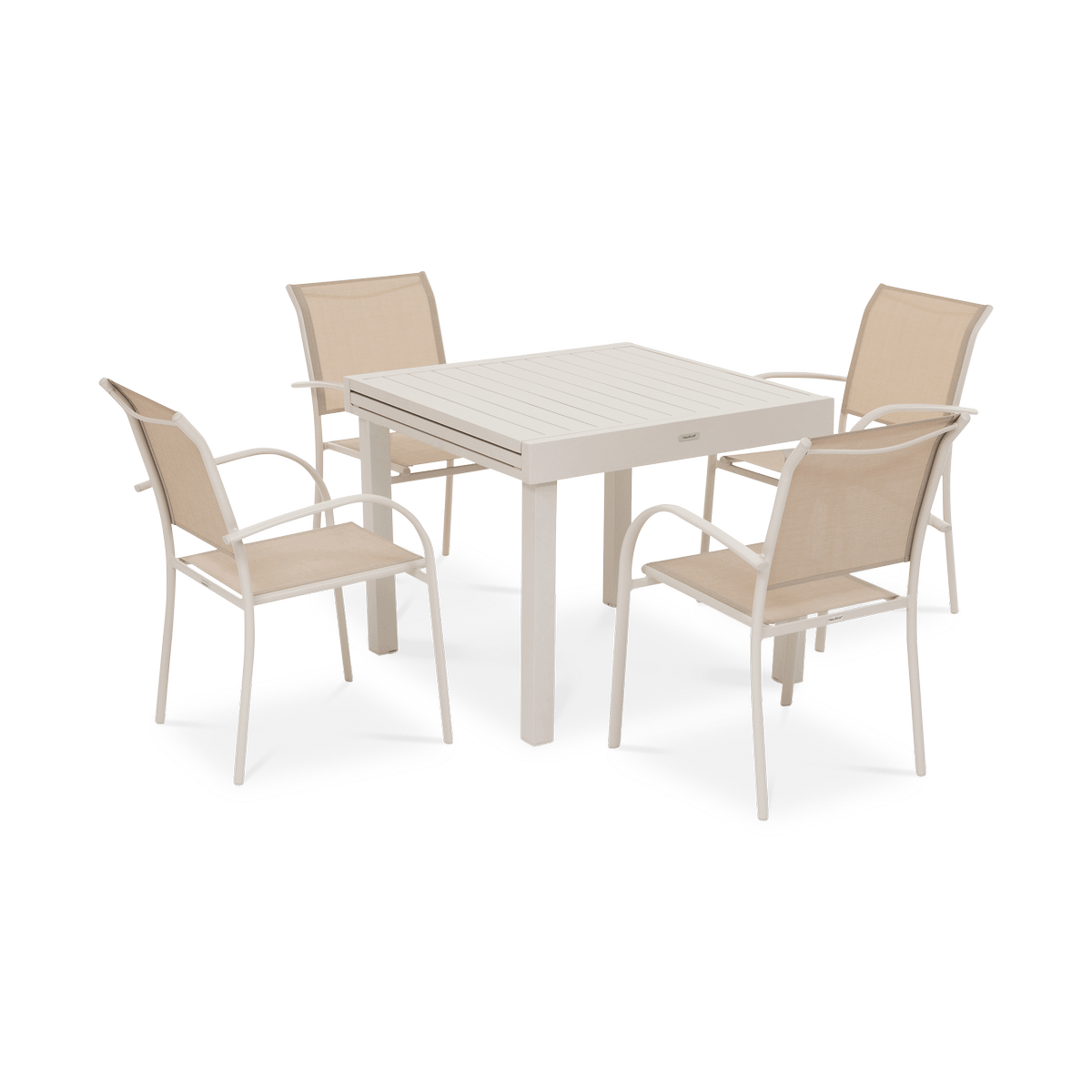 Tuintafel verlengbaar RISERVA Beige, 90/180x90