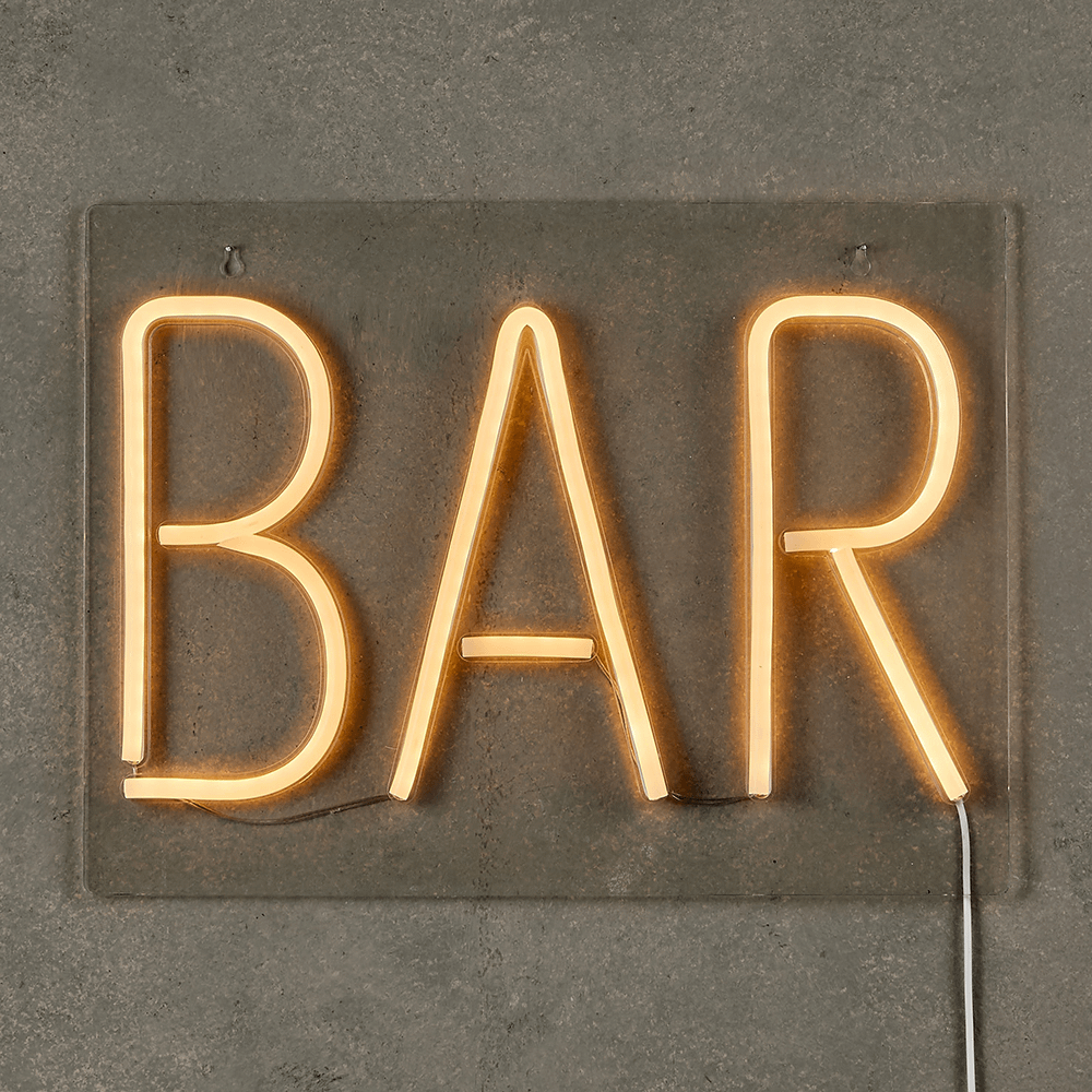 Wandlamp BAR Neon Geel  Wandlamp BAR Neon Geel