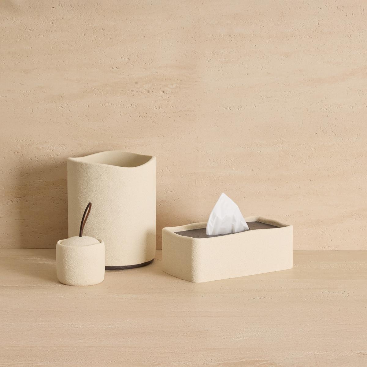 Wattenschijfjeshouder HOLEZO Poly Beige/Bruin