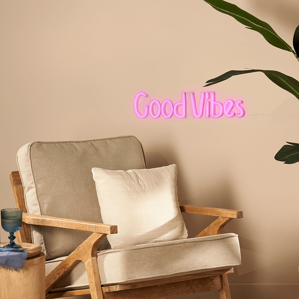 Wandlamp GOOD VIBES Neon Roze Wandlamp GOOD VIBES Neon Roze