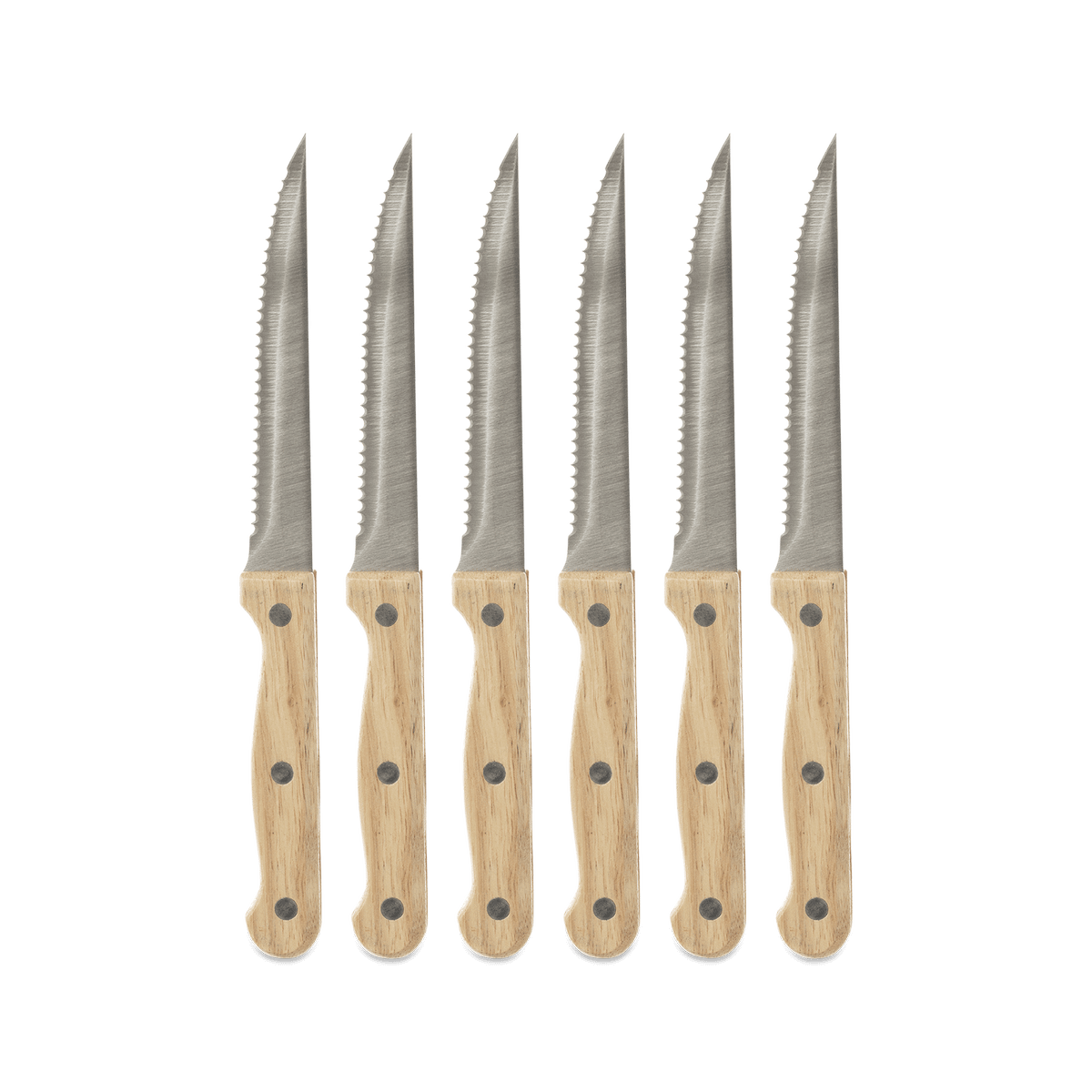 S/6 Luxe Steakmessen STEAK Hout