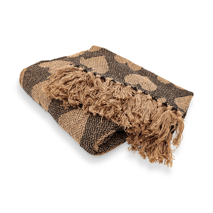 Plaid HARTS Beige/Zwart Plaid HARTS Beige/Zwart