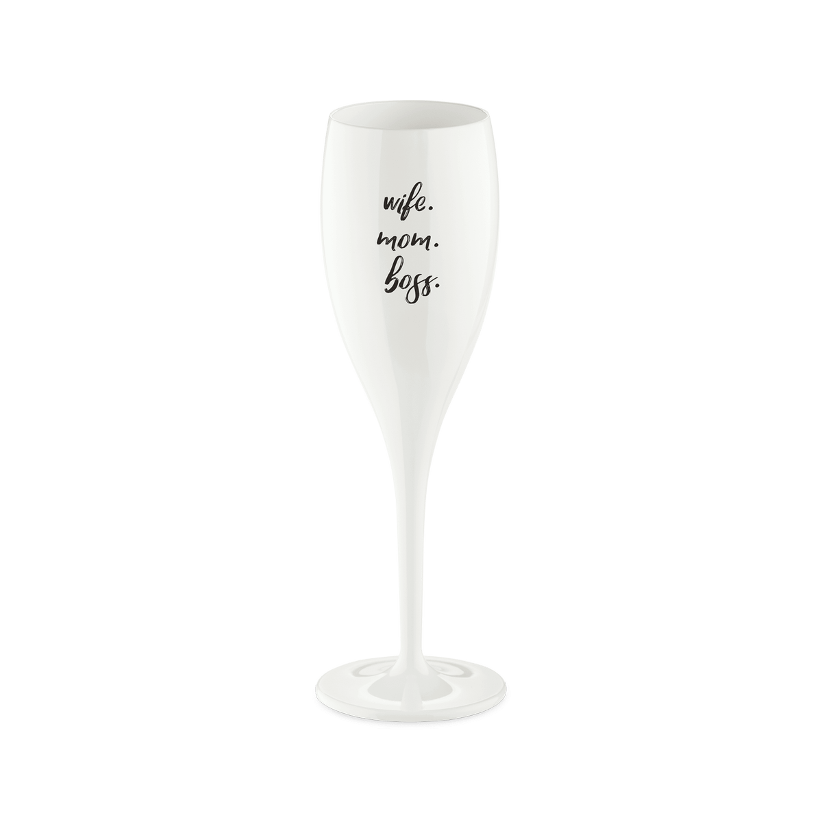 Champagneglas WIFE.MOM.BOSS. 100ml Wit