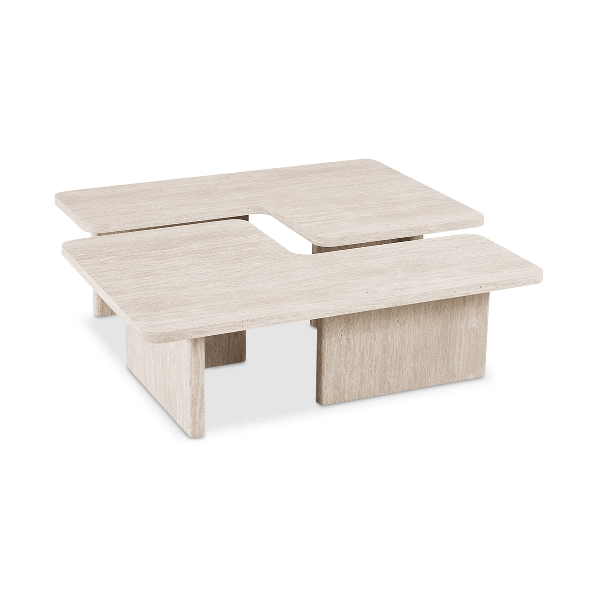 Salontafel ISANDRO 2Del. 120x120 Decor Travertin