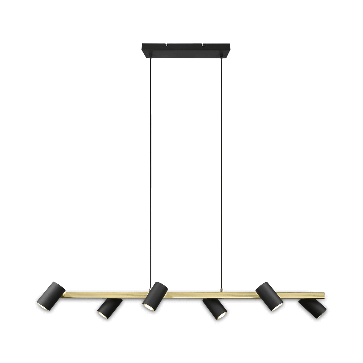 Hanglamp MARLEY 6-Delig Metaal Zwart/Goud