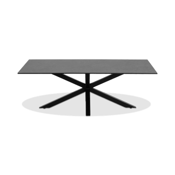 Salontafel FERRIS Glass/Keramiek Zwart Salontafel FERRIS Glass/Keramiek Zwart