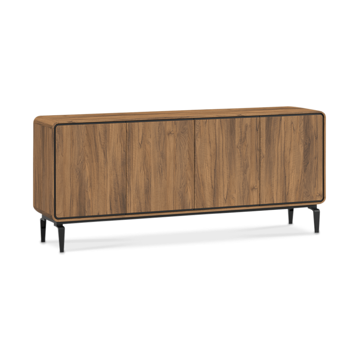 Dressoir NESTOR Walnoot/Zwart B215