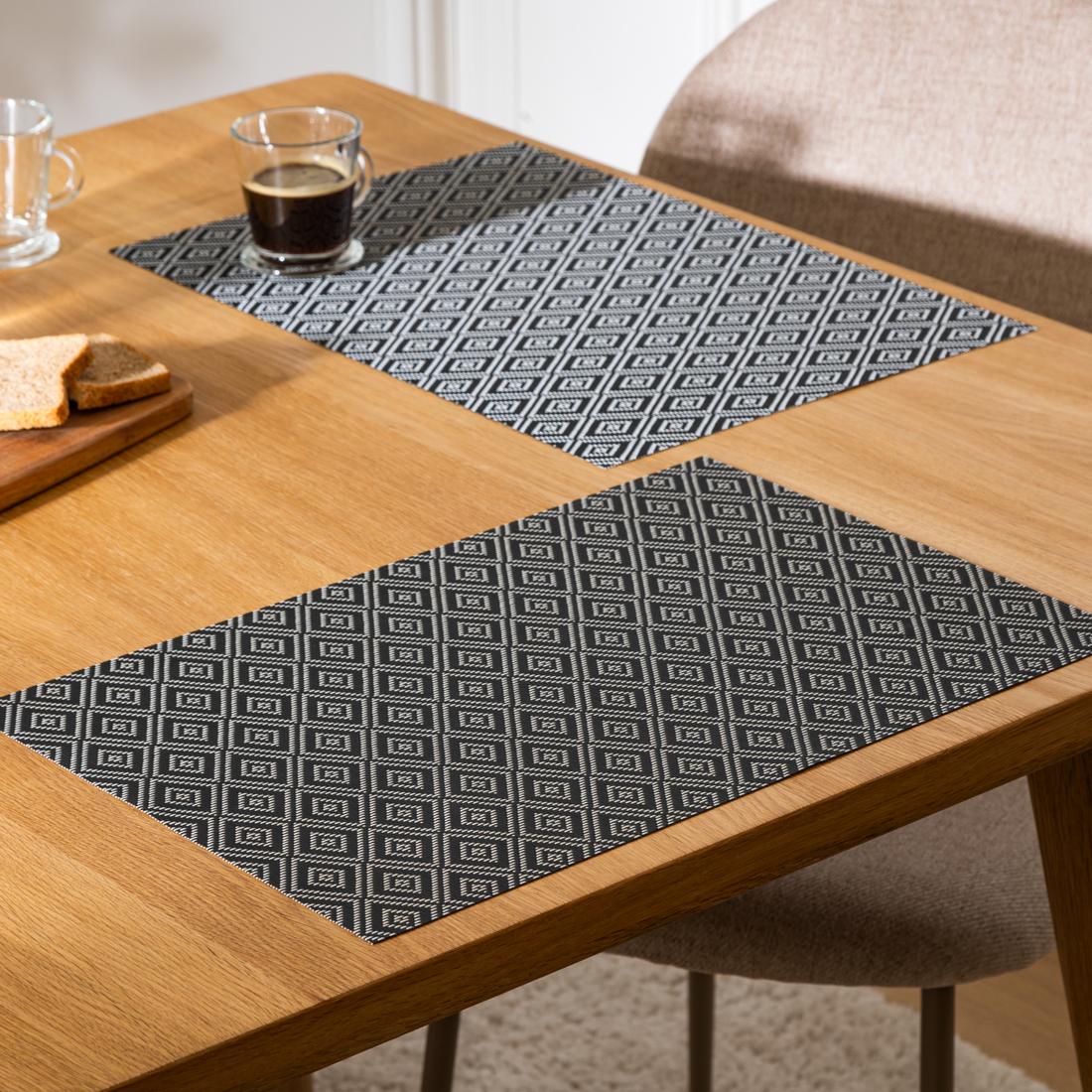 Placemat GEO Zwart Placemat GEO Zwart