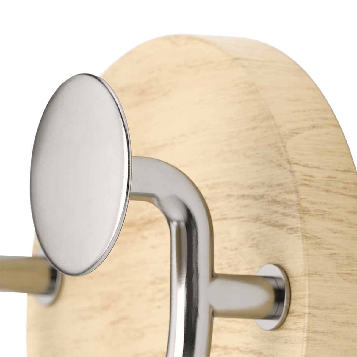 Kapstok MELODY 2H. Naturel/Nikkel