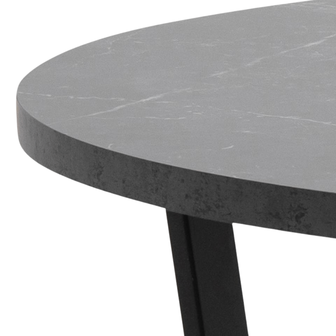 Eettafel MAITE Marble Black Ø110cm Eettafel MAITE Marble Black Ø110cm