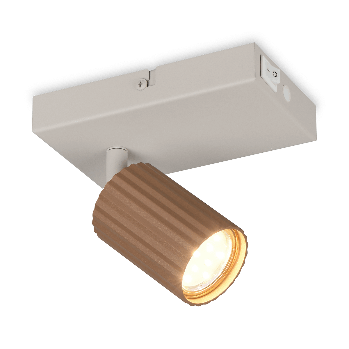 Wandlamp SOKA 1Del. Metaal Coffee