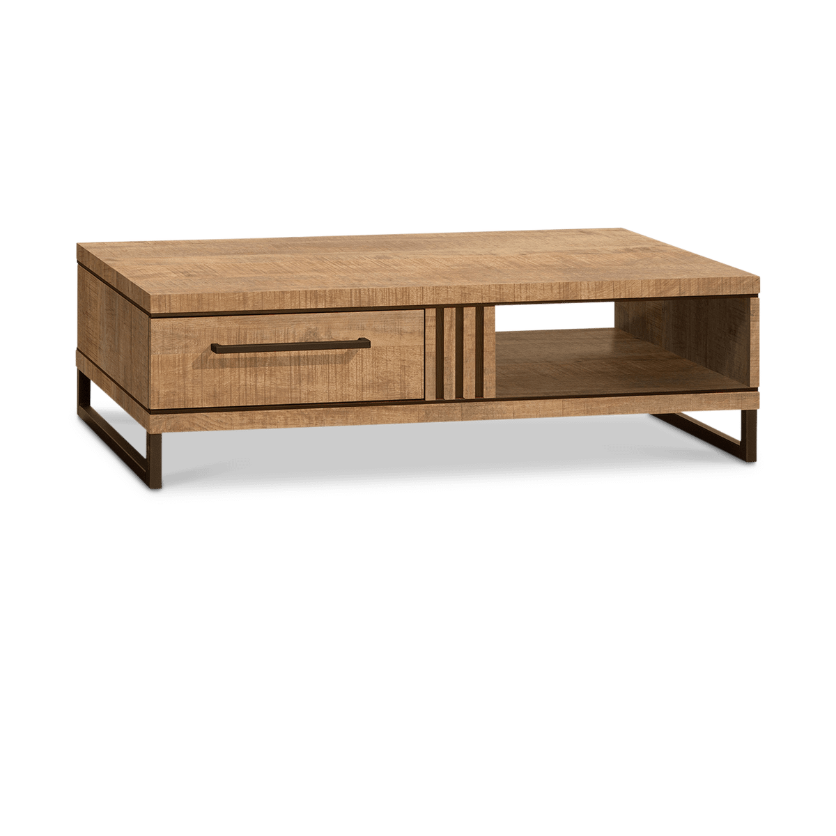 Salontafel ALESSANDRO Mango/Anodic Brown 135x67