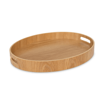 Dienblad STRAPHI Ovaal Hout Naturel Dienblad STRAPHI Ovaal Hout Naturel