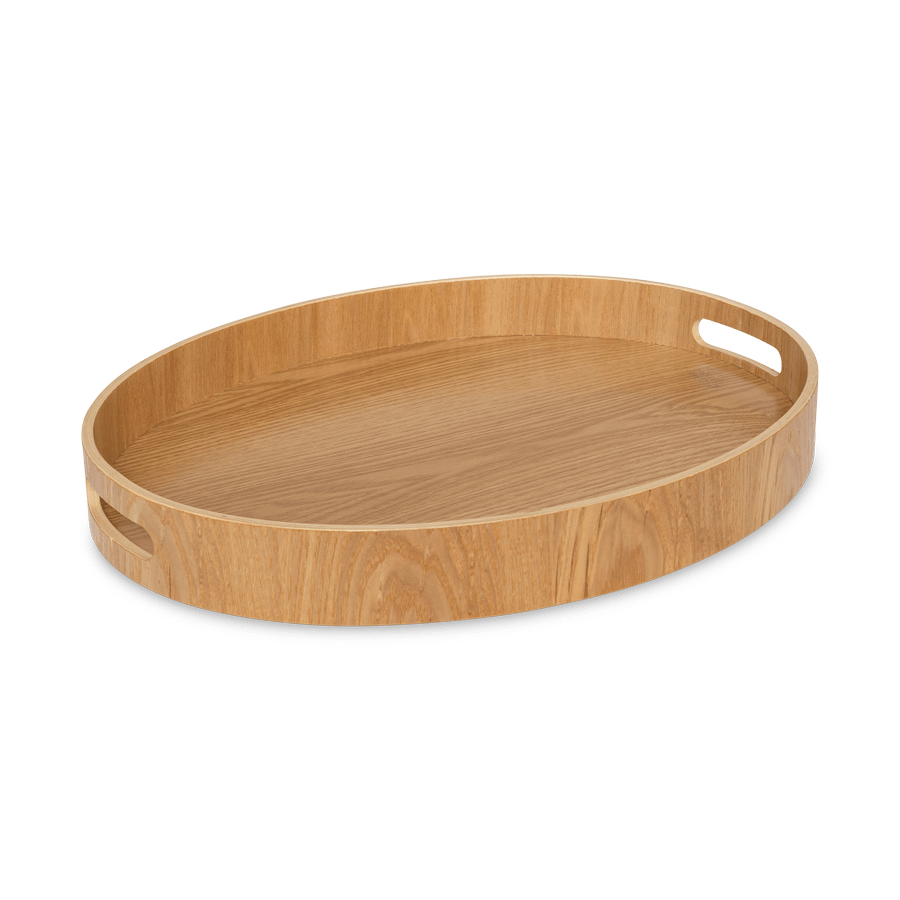 Dienblad STRAPHI Ovaal Hout Naturel Dienblad STRAPHI Ovaal Hout Naturel