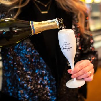 Champagneglas LIFE IS BETTER WITH 100ml Wit Champagneglas LIFE IS BETTER WITH 100ml Wit