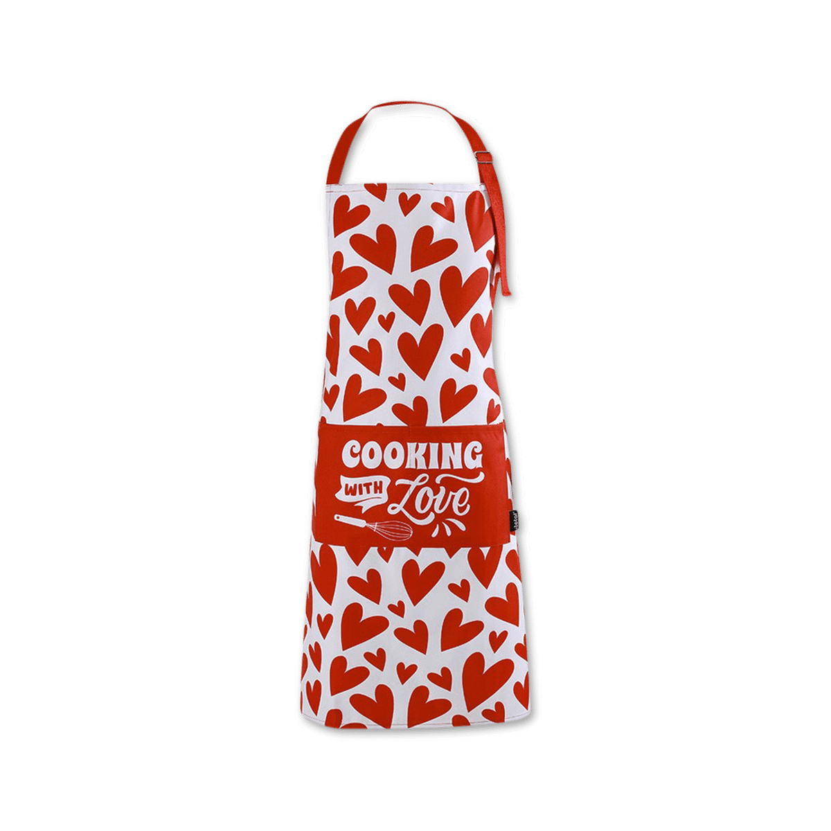 Schort FOLLOW YOUR HEART Wit/Rood