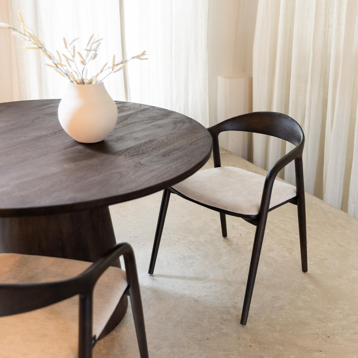 Eettafel MARANZA Ø130 Mangohout Bruin