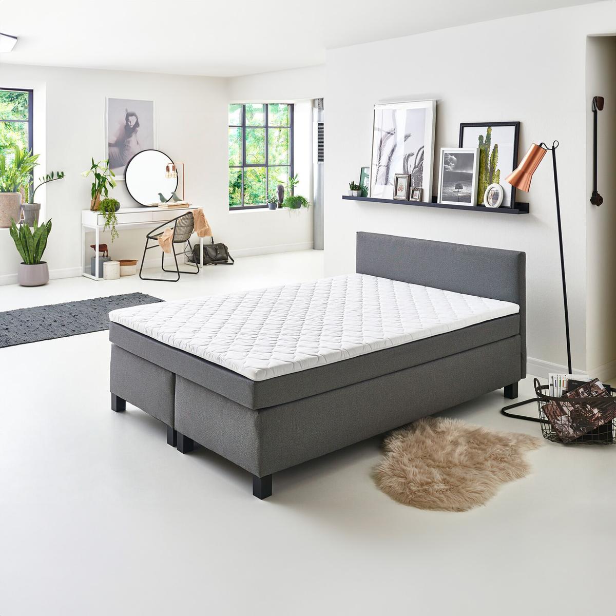 Boxspring HAMBURG grijs 160x200