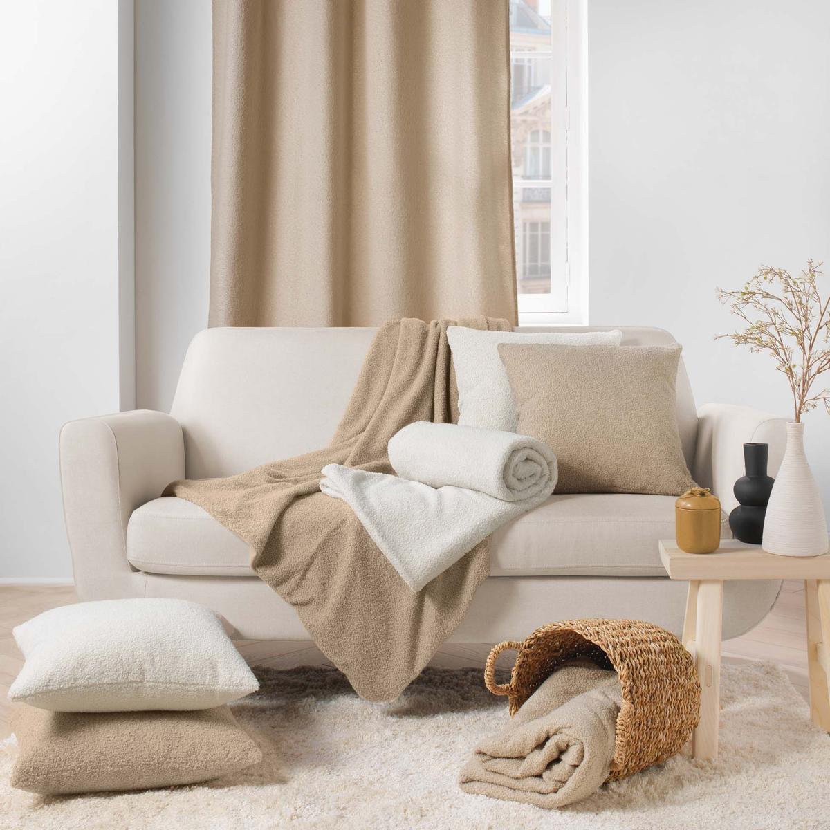 Kussen WOOLY 45 Bouclé Beige